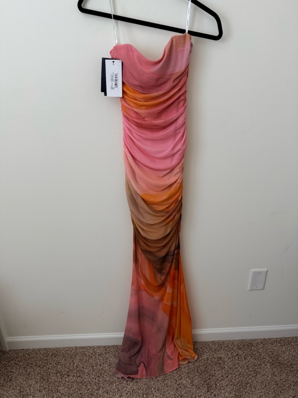 NWT Retrofete Isadore Maxi Long Dress Contour Brushstrokes Size Small - Picture 6 of 10